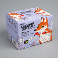 Гирлянда &laquo;Нить&raquo; 4 м с насадками &laquo;Новогодняя сказка&raquo;, IP20, прозрачная нить, 20 LED, свечение мульти, 8 режимов, 220 В