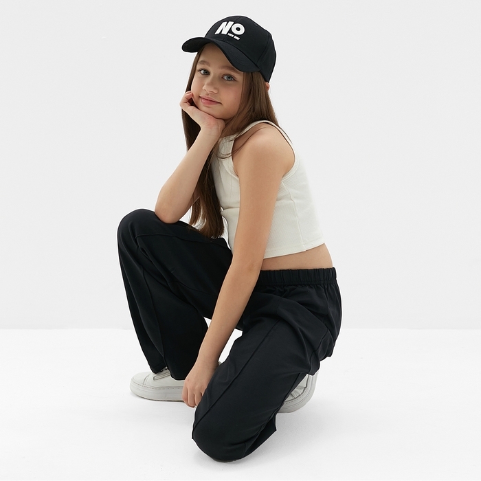 Брюки для девочки MINAKU цвет чёрный, рост 128 см