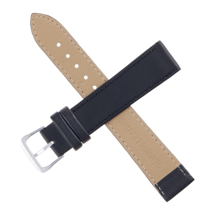 Ремешок для часов Ремешок для часов "Соломон", 18 мм, натуральная кожа, l-20 см, черный