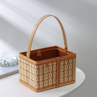 Корзина для хранения Доляна Nature, 19&times;14&times;12, бамбук