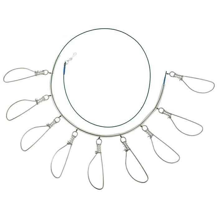 Кукан металлический, 9 карабинов, синий Кукан металлический, 9 карабинов, синий