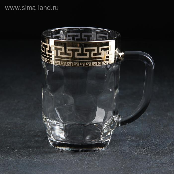 Пивная кружка &laquo;Нэро&raquo;, 500 мл, цвет напыления золотой