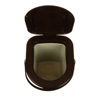 Ведро-туалет, h = 38 см, 17 л, съёмный стульчак, бежевое, крышка МИКС