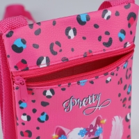 Подарочный набор для девочки &laquo;Маленькая кошечка&raquo;, сумка, резинки для волос, цвет малиновый