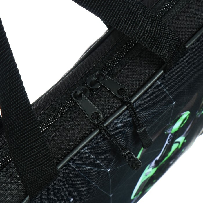 Папка с ручками текстильная А4, 370 х 280 х 60 мм, Stavia "Дрон"