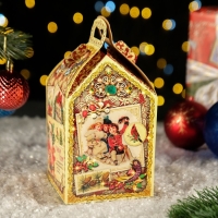 Новый год. Коробка подарочная складная "Столичный" 12 х 12 х 17 см.