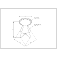 Столик журнальный, 400х400х450, Черный муар