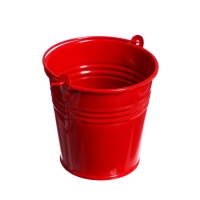 Декоративное ведёрко, металлическое, среднее, высота 8 см, диаметр 8 см, красный Декоративное ведёрко, металлическое, среднее, высота 8 см, диаметр 8 см, красный