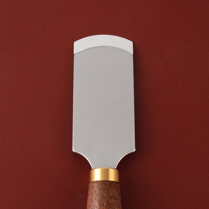 Шорный нож для работы с кожей Premium, закруглённый, 18 &times; 3,5 см