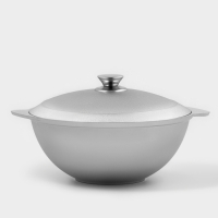 Казан для плова, 3,5 л, алюминиевая крышка, литые ручки, цвет серебряный Казан для плова, 3,5 л, алюминиевая крышка, литые ручки, цвет серебряный