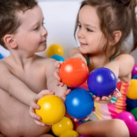 Шарики для сухого бассейна с рисунком, диаметр шара 7,5 см, набор 90 штук, разноцветные Шарики для сухого бассейна с рисунком, диаметр шара 7,5 см, набор 90 штук, разноцветные