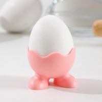 Силиконовая подставка для яиц Доляна &laquo;Ноги&raquo;, 5&times;4 см, цвет розовый