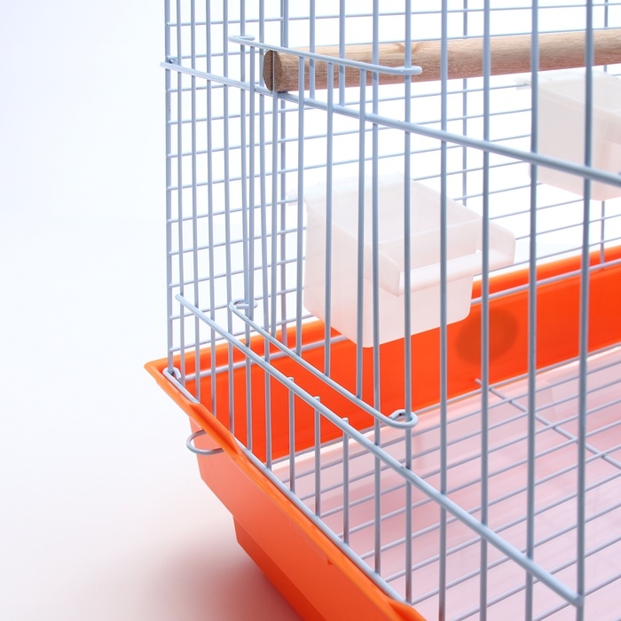 Клетка для птиц Bd-3/1o, раскрывающаяся крыша, 47,5 х 37 х 70 см, красная