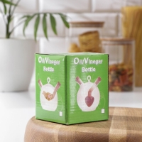 Бутыль стеклянная для соусов и масла 2 в 1 &laquo;Фьюжн. Бомбочка&raquo;, 230/40 мл, 10,5&times;8,5&times;9,5 см