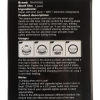 Оплетка на руль с подогревом от прикуривателя, 12 В, 40 Вт, размер 38 см, чёрный Оплетка на руль с подогревом от прикуривателя, 12 В, 40 Вт, размер 38 см, чёрный