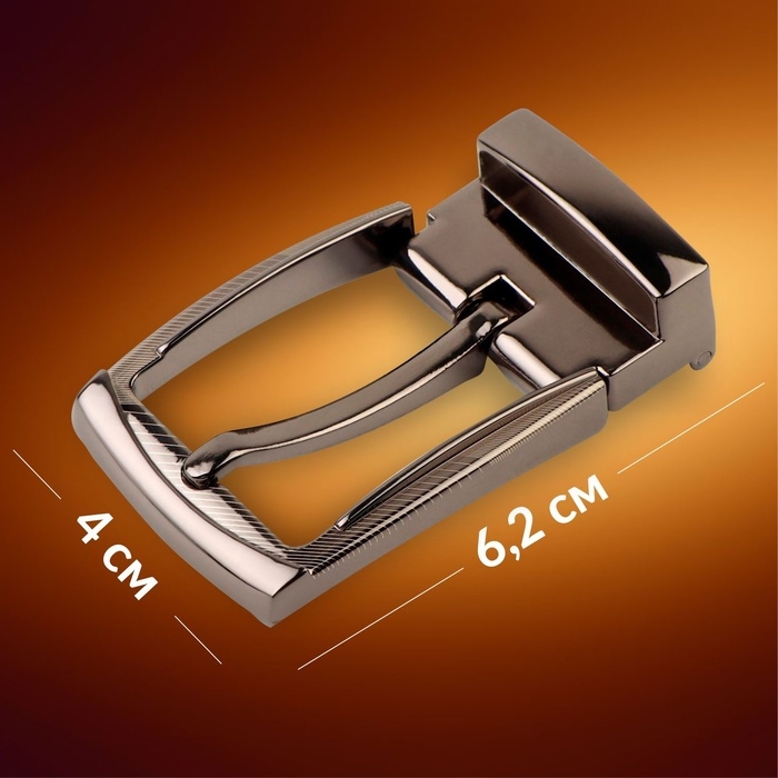 Пряжка для ремня, 6,2 &times; 4 см, 27 мм, цвет чёрный никель
