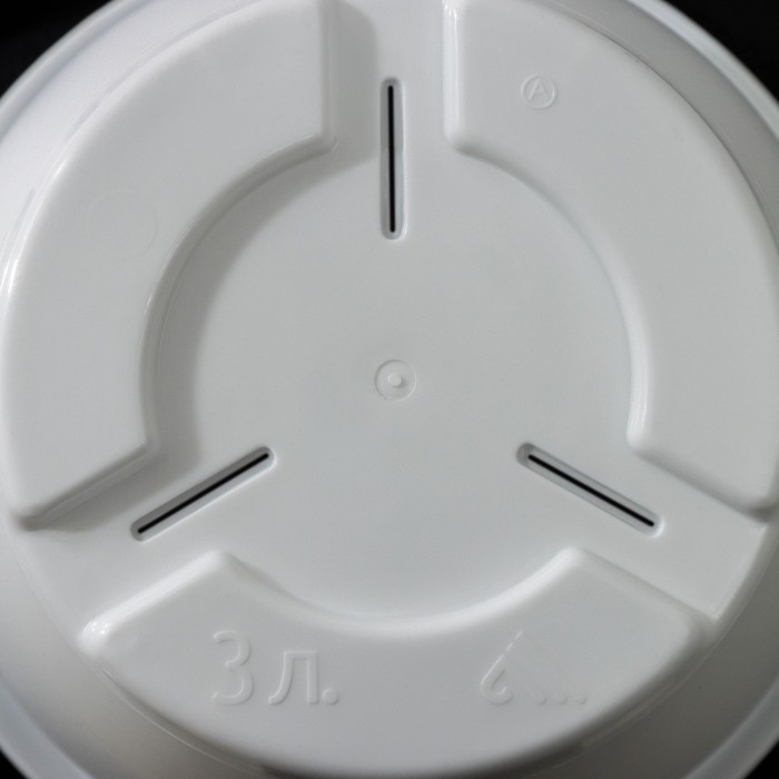 Горшок для цветов с поддоном &laquo;Афина&raquo;, 3 л, пластиковый, цвет белый