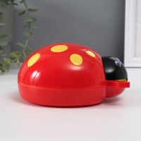 Шкатулка музыкальная механическая "Божья коровка" красная 12х15х8,5 см