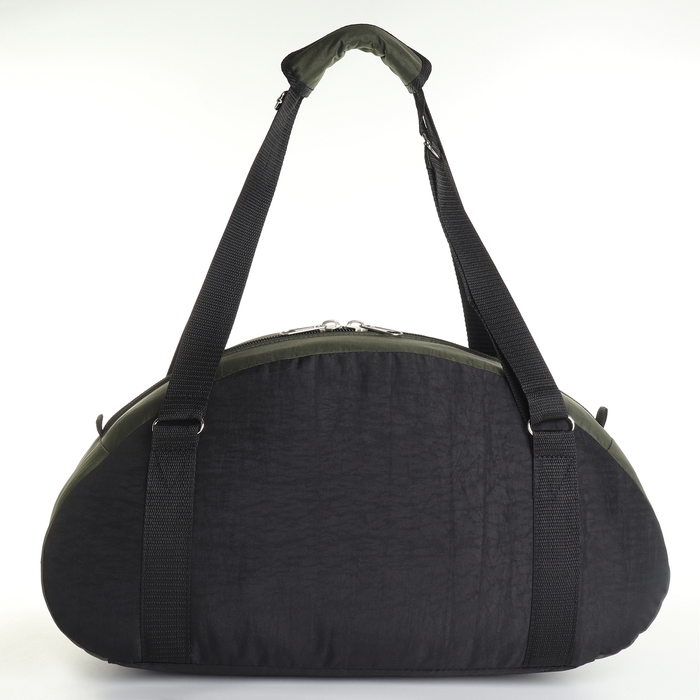 Сумка спортивная на молнии, наружный карман, большой размер, цвет чёрный/хаки Сумка спортивная на молнии, наружный карман, большой размер, цвет чёрный/хаки