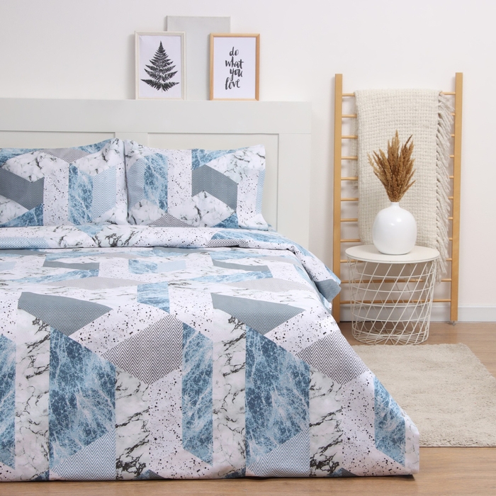 Постельное бельё LoveLife евро Постельное бельё LoveLife евро "Ледяное утро" 225х215см, 240х220см, 50х70см-2шт, хлопок,бязь, 125г/м2