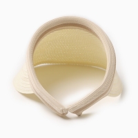 Козырёк женский плетёный MINAKU цвет молочный, р-р  56-58