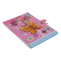 Записная книжка подарочная на замочке, А5, 50 листов, линия, "Бабочка", МИКС Записная книжка подарочная на замочке, А5, 50 листов, линия, "Бабочка", МИКС