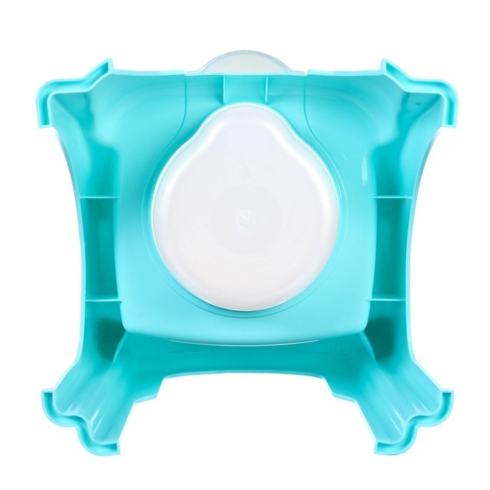 Горшок детский &laquo;Утенок&raquo; с крышкой, светло-бирюзовый / белый 310х295х280мм