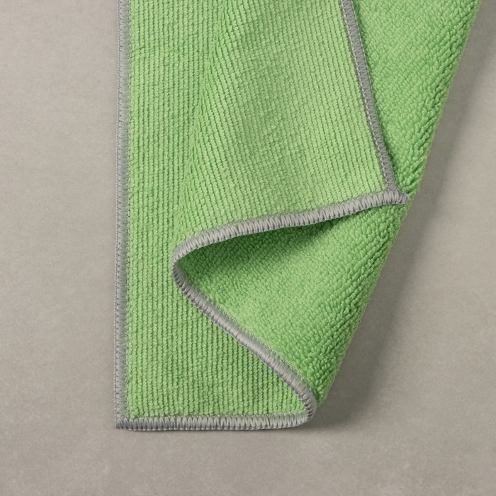 Тряпка для пола Raccoon, 250 г/м², 50×30 см, микрофибра, с оверлоком, 1 шт, цвет зеленый Тряпка для пола Raccoon, 250 г/м², 50×30 см, микрофибра, с оверлоком, 1 шт, цвет зеленый