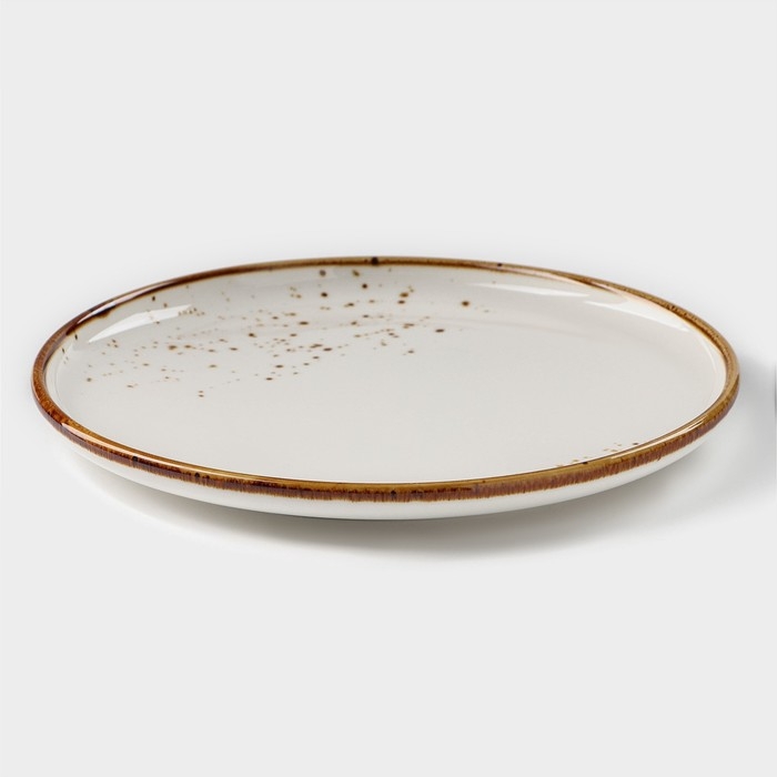 Тарелка фарфоровая обеденная Magistro «Церера», d=20,3 см, цвет белый Тарелка фарфоровая обеденная Magistro «Церера», d=20,3 см, цвет белый