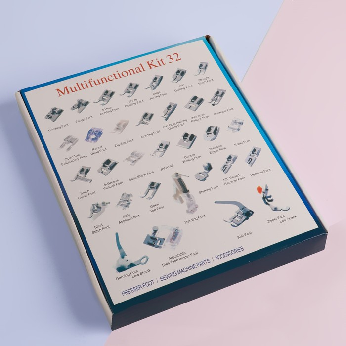 Набор лапок для швейной машины, 32 шт Набор лапок для швейной машины, 32 шт