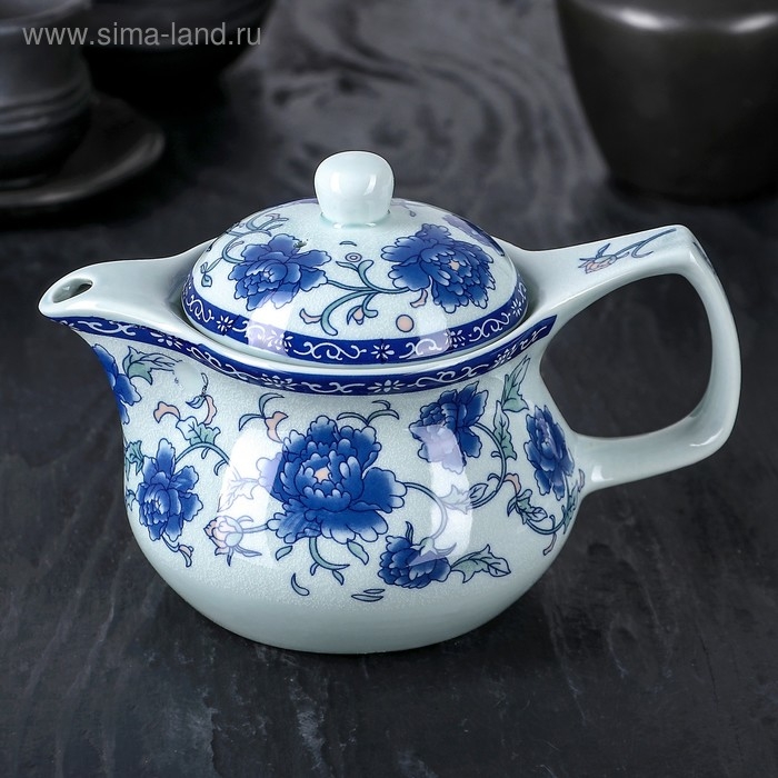 Чайник керамический заварочный с металлическим ситом &laquo;Цветение роз&raquo;, 350 мл