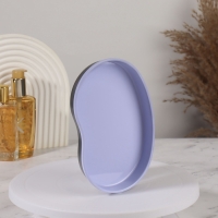 Подставка для хранения косметических принадлежностей, нержавеющая сталь, 19,5 &times; 13 &times; 2 см, цвет сиреневый