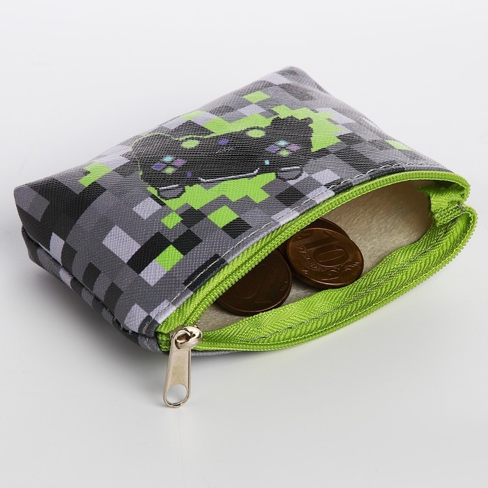 Кошелек детский, цвет микс Кошелек детский, цвет микс "Пиксельный мир", 11*7 см микс