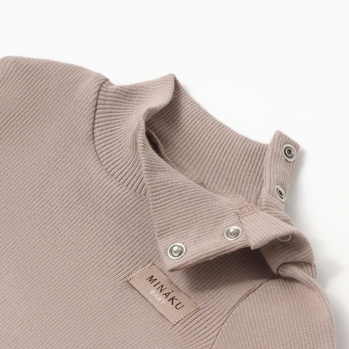 Боди-водолазка детская MINAKU, цвет коричневый, рост 86-92 см