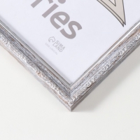 Фоторамка пластик "Модерн" 30х40 см, морозное серебро Фоторамка пластик "Модерн" 30х40 см, морозное серебро