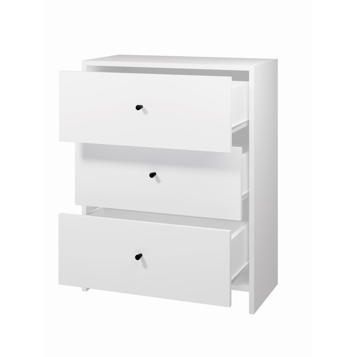 Комод 3Я-600, 600х300х776, Квадро/Белый Комод 3Я-600, 600х300х776, Квадро/Белый