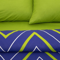 Постельное бельё Этель евро &laquo;Зелёно-синие зигзаги&raquo; 200х217, 240*220, 70х70-2 шт