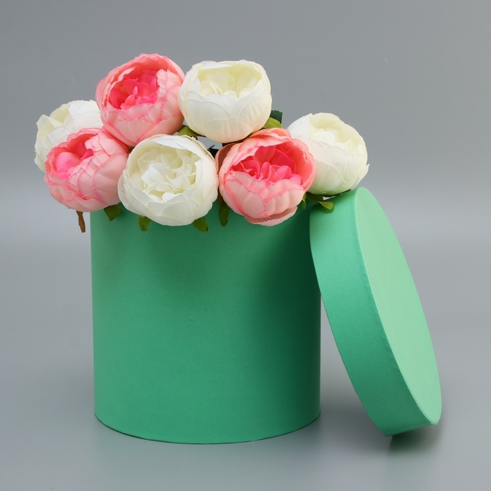 Коробка подарочная круглая,"Салатовая"21*21*21см