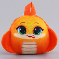 Новый год! Рюкзак детский новогодний &laquo;Смешная змейка&raquo;, плюшевый, цвет оранжевый