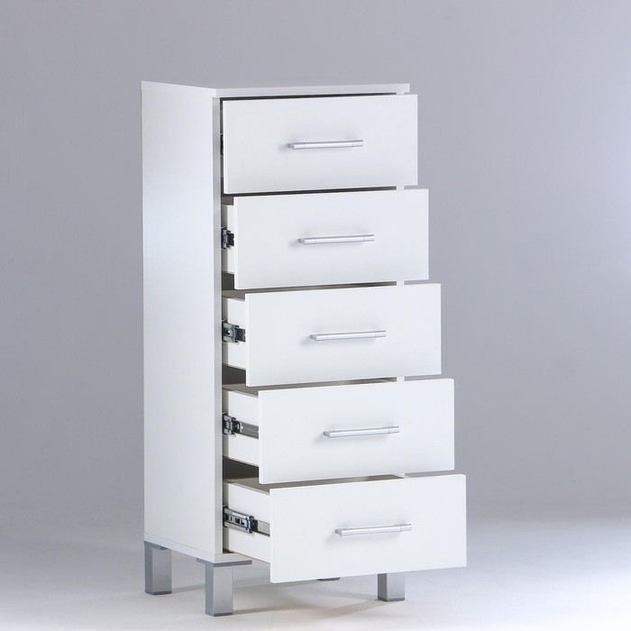 Комод высокий для ванной комнаты, белый,  50 х 34 х 98,6 см