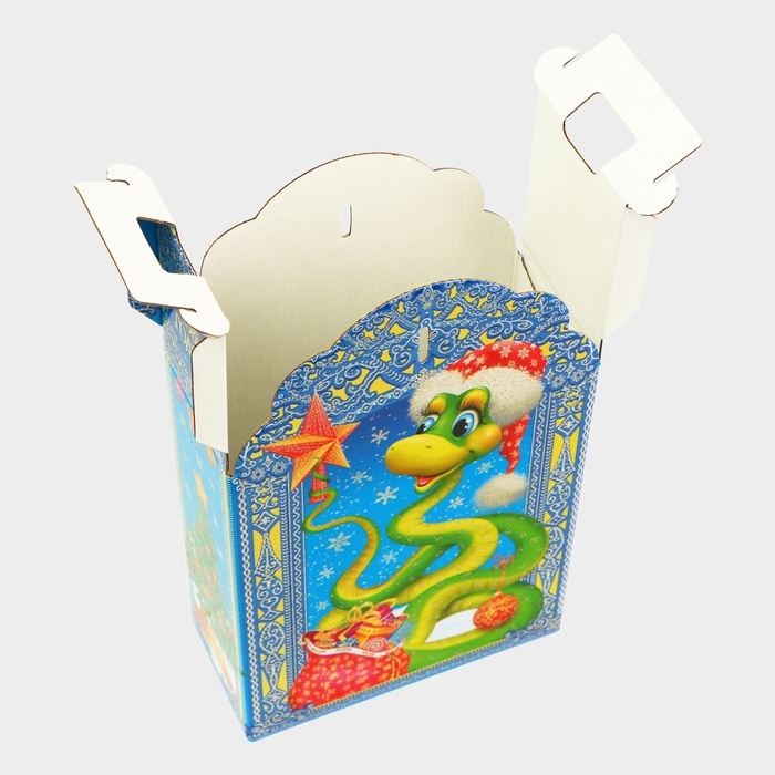 Новый год. Подарочная коробка новогодняя Фигурная Новый год. Подарочная коробка новогодняя Фигурная "Визит" 16,8 х 7 х 25 см.