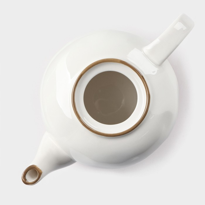 Чайник фарфоровый заварочный Доляна &laquo;Космос&raquo;, 600 мл, цвет красный