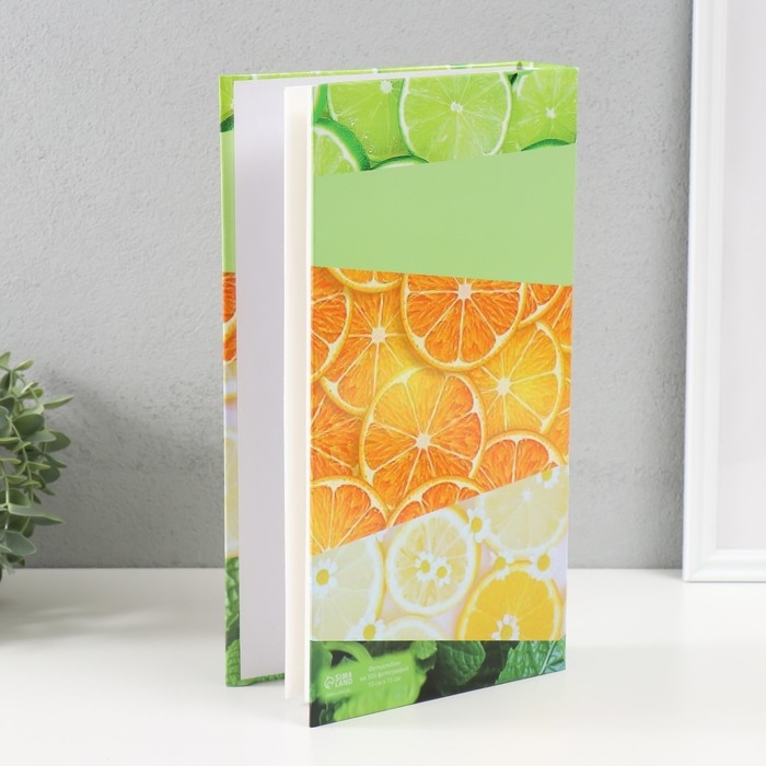 Фотоальбом на 300 фото 10х15 см "Цитрусы" 33,5х17,5х5 см