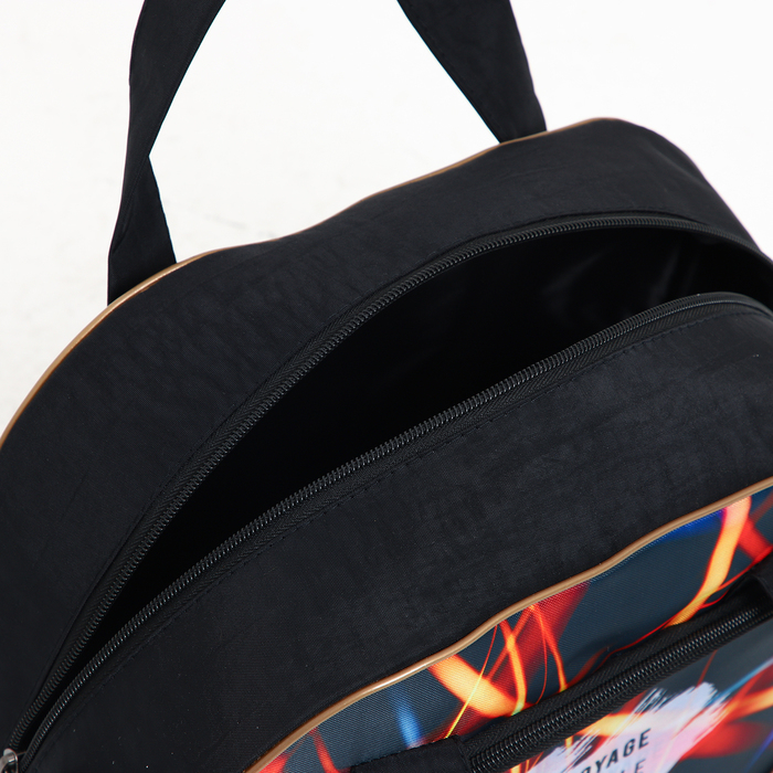 Чемодан малый 37 л (S) с сумкой, отдел на молнии, с расширением, цвет чёрный