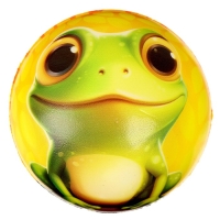 Мяч детский мягкий &laquo;Веселись&raquo;, лягушка 7,6см , в шоубоксе