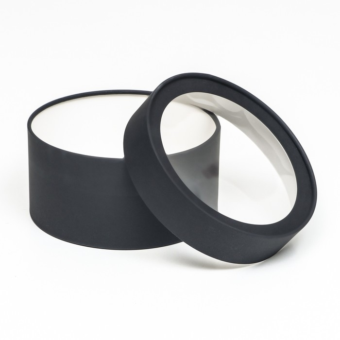 Подарочная коробка Подарочная коробка "Black", чёрная, завальцованная с окном, 21 х 11 см