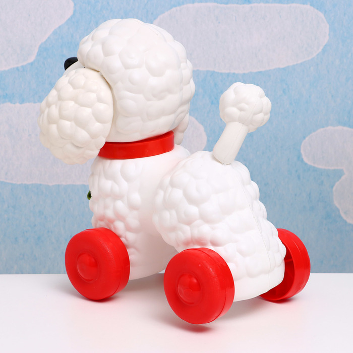 Развивающая игрушка - каталка детская Развивающая игрушка - каталка детская "Пудель" на веревочке, 26 х 15 х 27 см