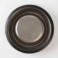 Миска металлическая для кошки с нескользящим основанием &laquo;Где моя еда?&raquo;, 235 мл, 15х3.5 см