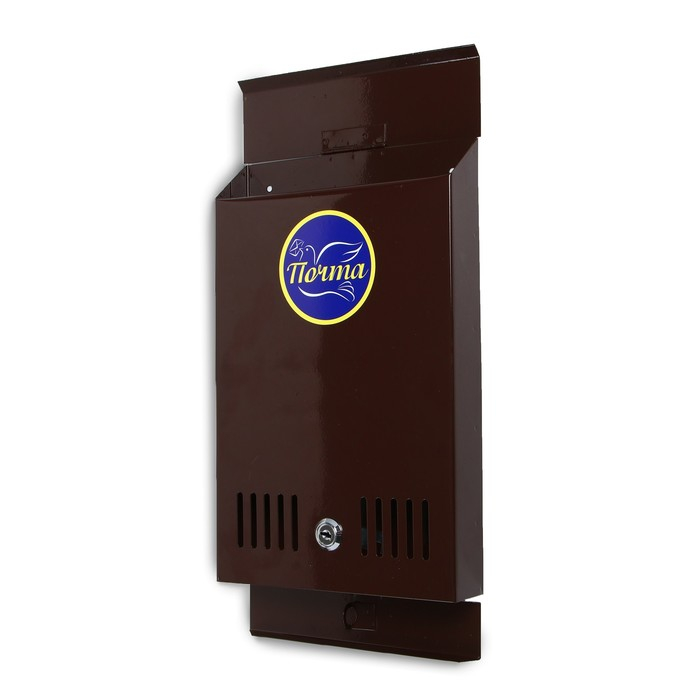 Ящик почтовый с замком, вертикальный, коричневый Ящик почтовый с замком, вертикальный, коричневый