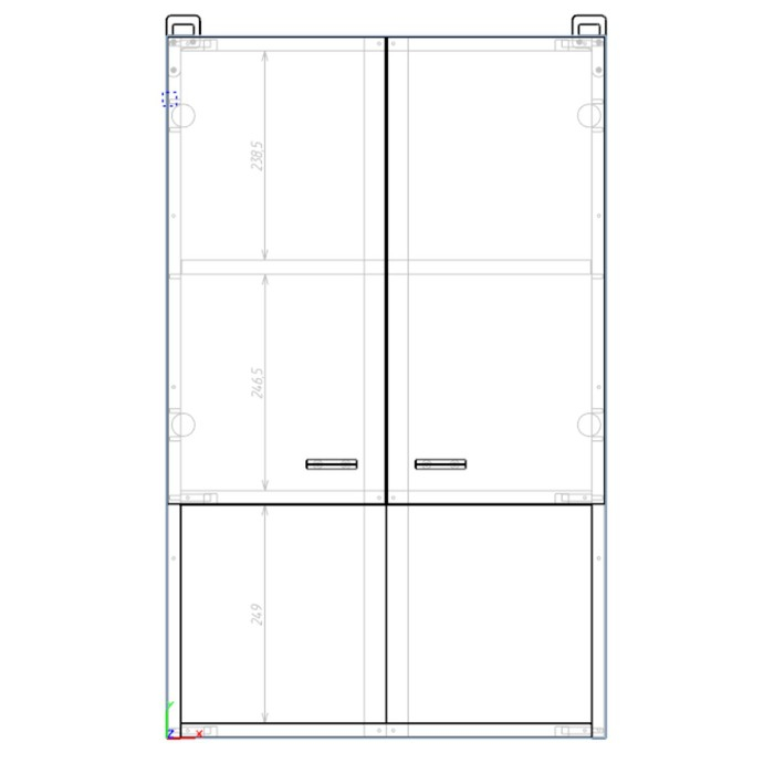 Шкаф для ванной комнаты "Вега 5004" белый/дуб кронберг, 50 х 24 х 80 см